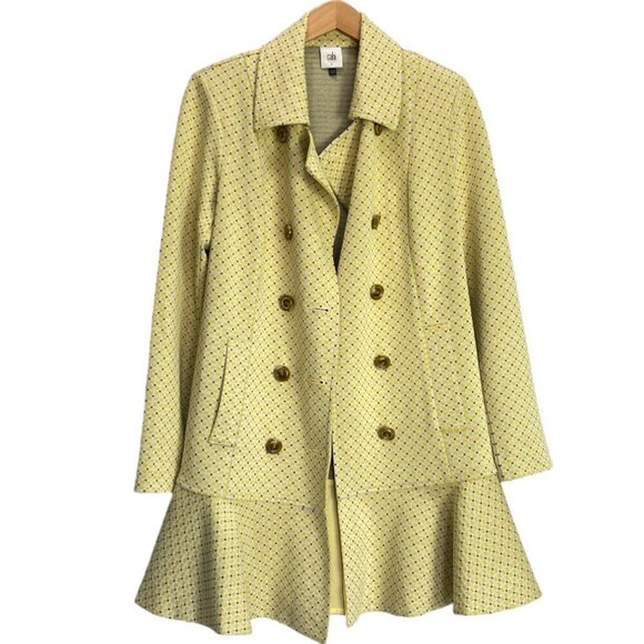 CAbi Hobnob Topper Yellow Coat Dress - Picture 3 of 13